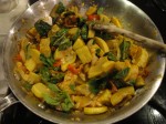 A veggie dinner with local (mostly) ingredients