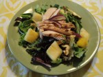 Green Salad with Grilled Chicken, Pineapple, and Peppers