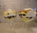 Fresh Lemon-Blueberry Parfait with Ginger Snaps