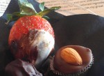 Chocolate Almond Cups and Marble Dipped Strawberries.