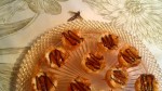 Coconut Macaroon Tartlets with Peach Honey Filling and a Chocolate Drizzle
