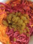 Moroccan Raw Carrot and Beet Salad with Golden Raisins