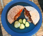 Grilled Eggplant-Tomato Pitas