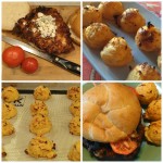 Buffalo Chicken Sandwiches with Parmesan Potato Puffs