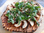 Grilled Flat Bread with Pear, Feta, and Arugula for #HotSummerEats
