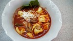 Rustic Tortellini Soup for a Late #Blogger C.L.U.E.