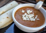 Vegetarian Green Chile Chowder with Goat Cheese