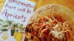 Pasta Arrabbiata for Tomorrow There Will Be Apricots (Cook the Books)