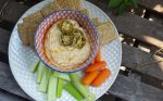 Spicy White Bean Dip with Chili Oil and Beer-Pickled Jalapenos