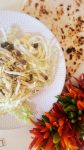 Napa Cabbage Salad with Green Chili Vinaigrette and Pinion