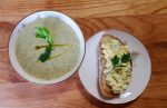Celery Soup and Egg Salad Sandwiches