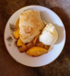 Spiced Peach Cobbler with Sourdough Topping for TLC Book Tour and Glory Road