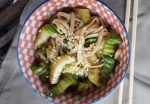 Cold Udon Salad with Bok Choy and Cucumbers